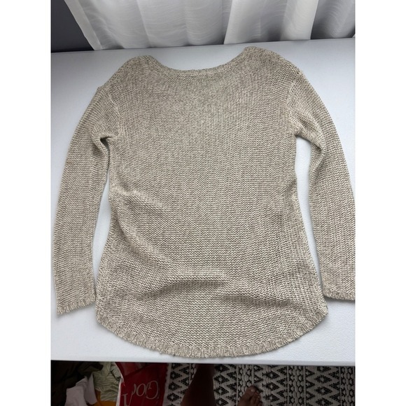 Quinn Knit Sweater Zipper Detail High Low Hem Long Sleeve Top Size S - Picture 4 of 6